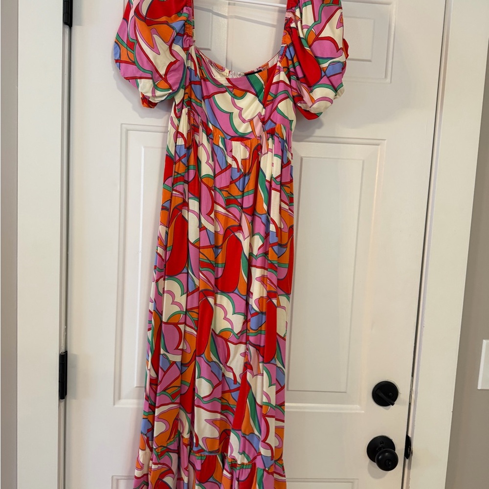 fab'rik Vibrant Multicolor Maxi Dress